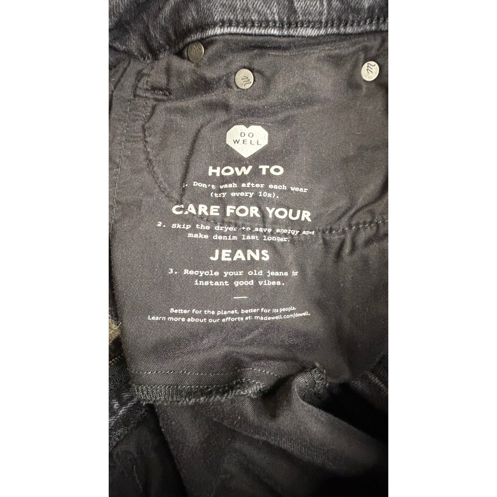 Madewell Mid-Rise Perfect Vintage Jean Faded Black Straight Leg Size 27 - Picture 5 of 8
